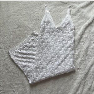 Elegant White crochet dress/ cover up